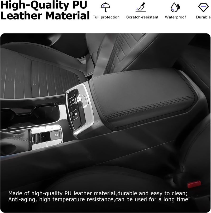 LUWU 2025 2026 Santa Cruz Center Console Cover Compatible with 2022 2023 2024 2025 2026 Santa Cruz Accessories Armrest Cover Center Console Pad Armrest Console Cover (Thin Black) - Image 5
